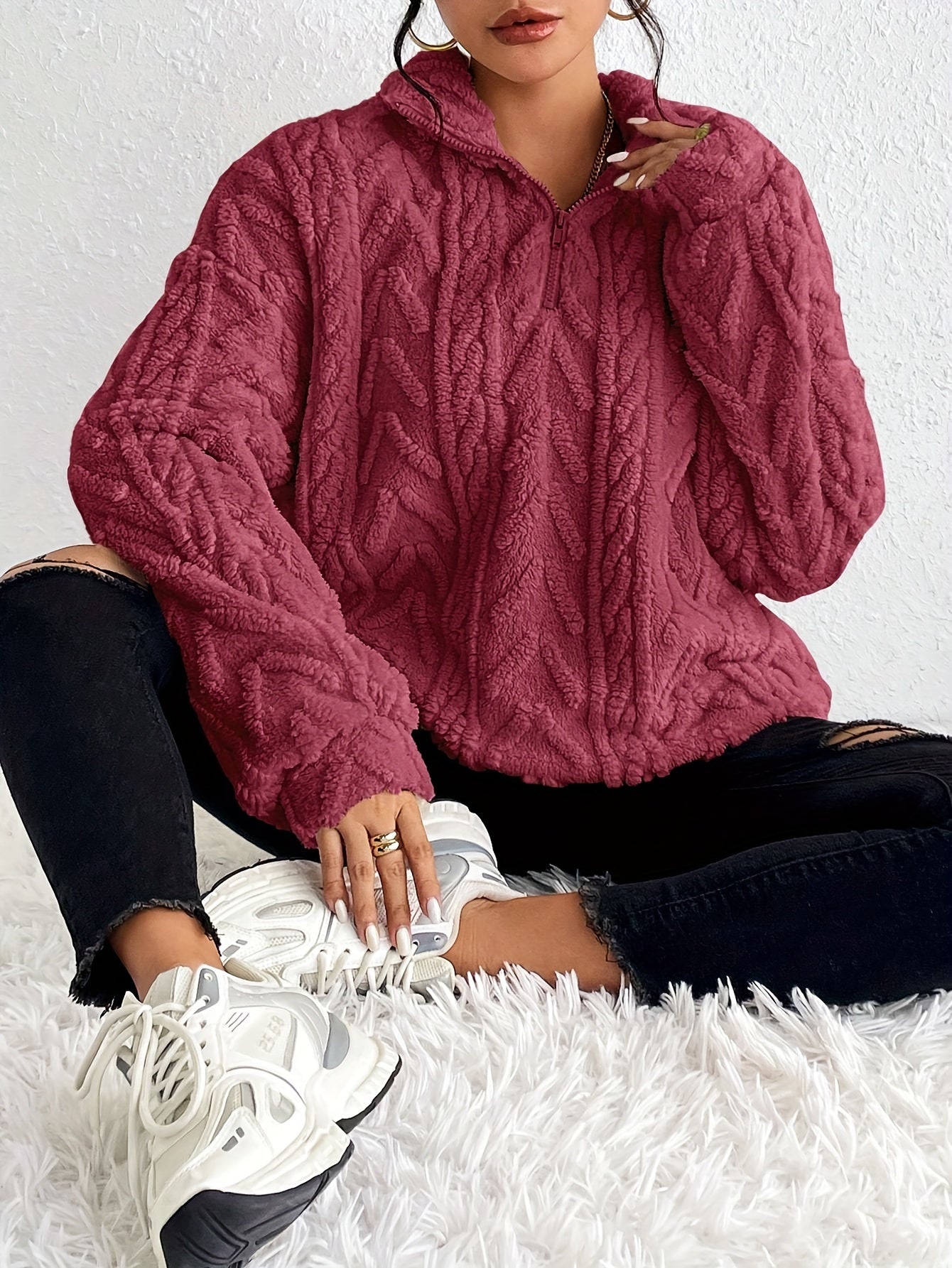 Talia - Knit Half-Zip Sweater