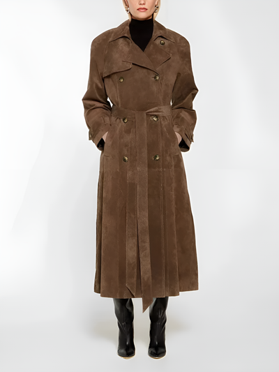 Mary – Suede Trench Coat