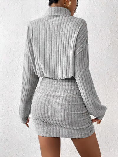 Emma - Ribbed Sweater-Dress