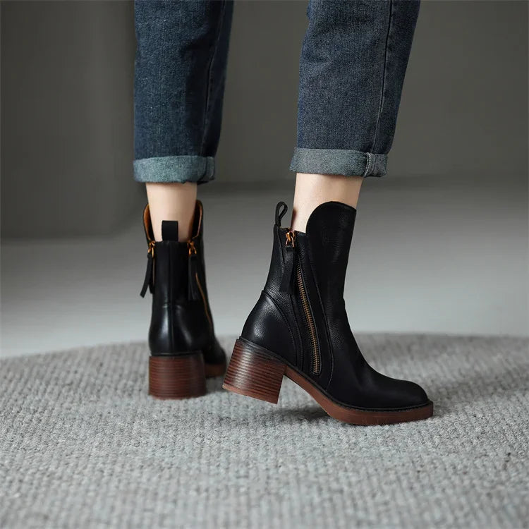 Mirabelle – Leather Ankle Boots