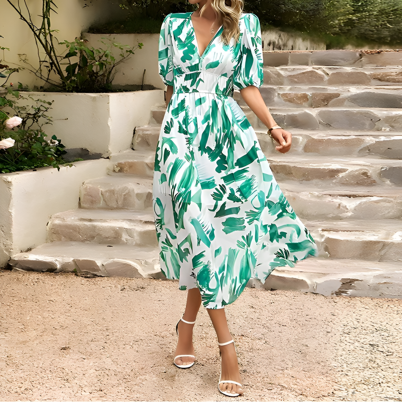 Martha – Elegant V-Neck Dress