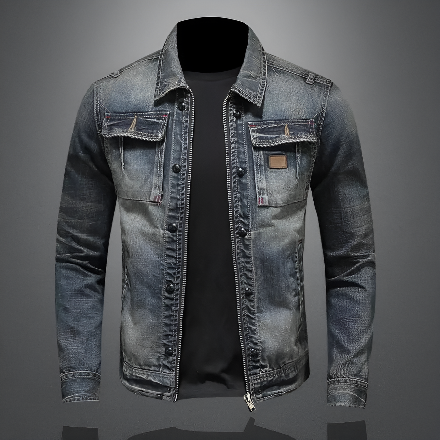 Justin– Denim Jacket with Zipper