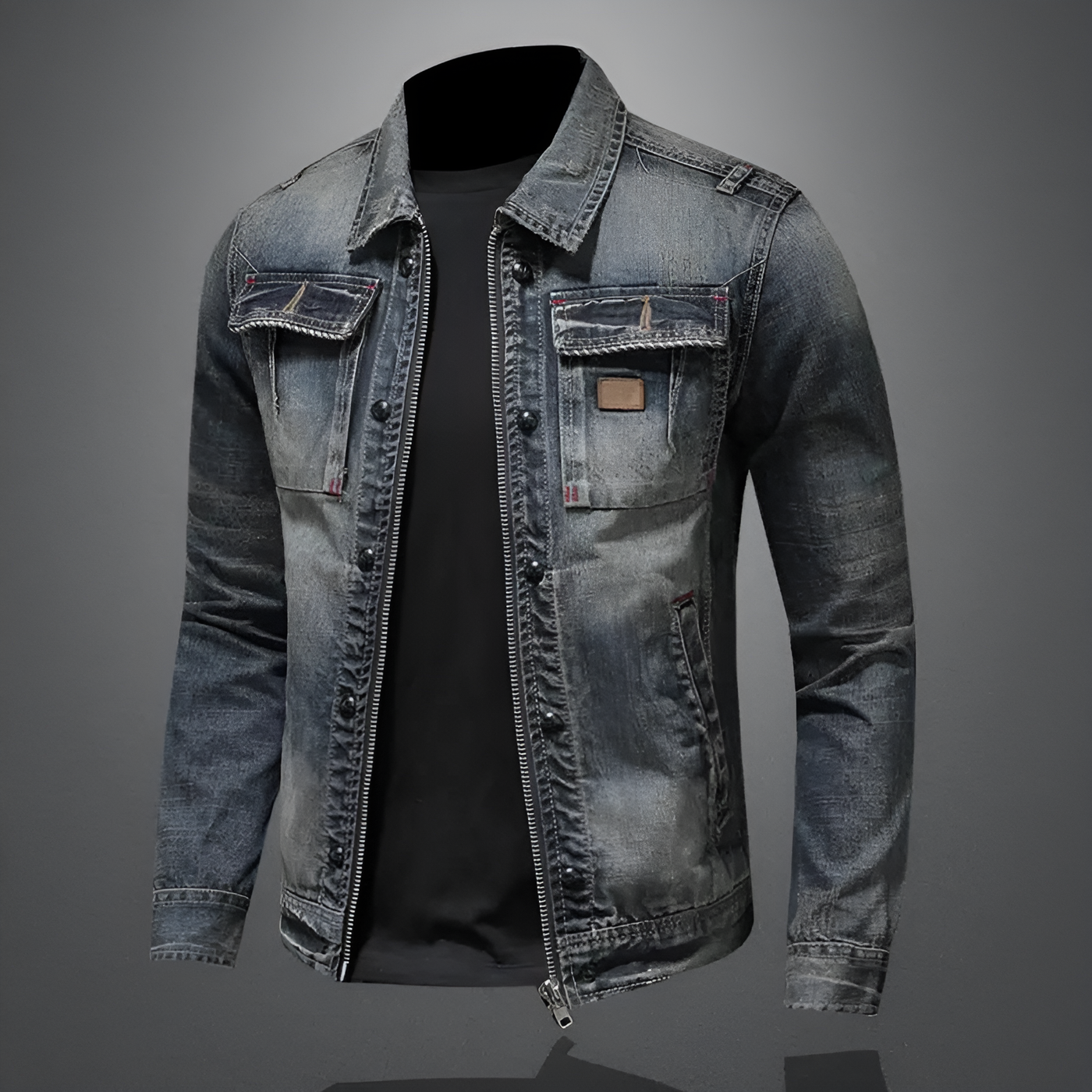 Justin– Denim Jacket with Zipper