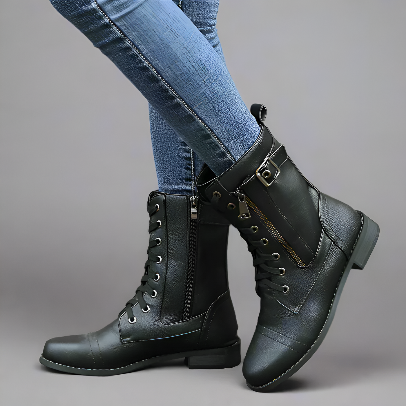 Katherine - Classic Lace-Up Boots