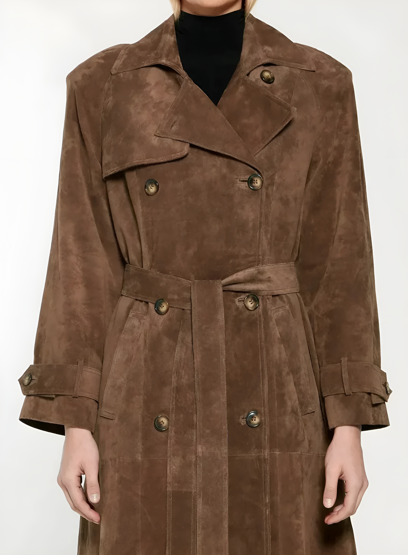 Mary – Suede Trench Coat