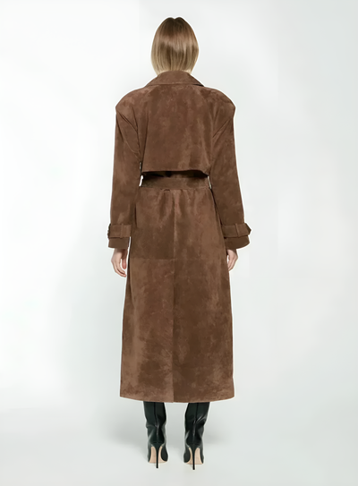 Mary – Suede Trench Coat