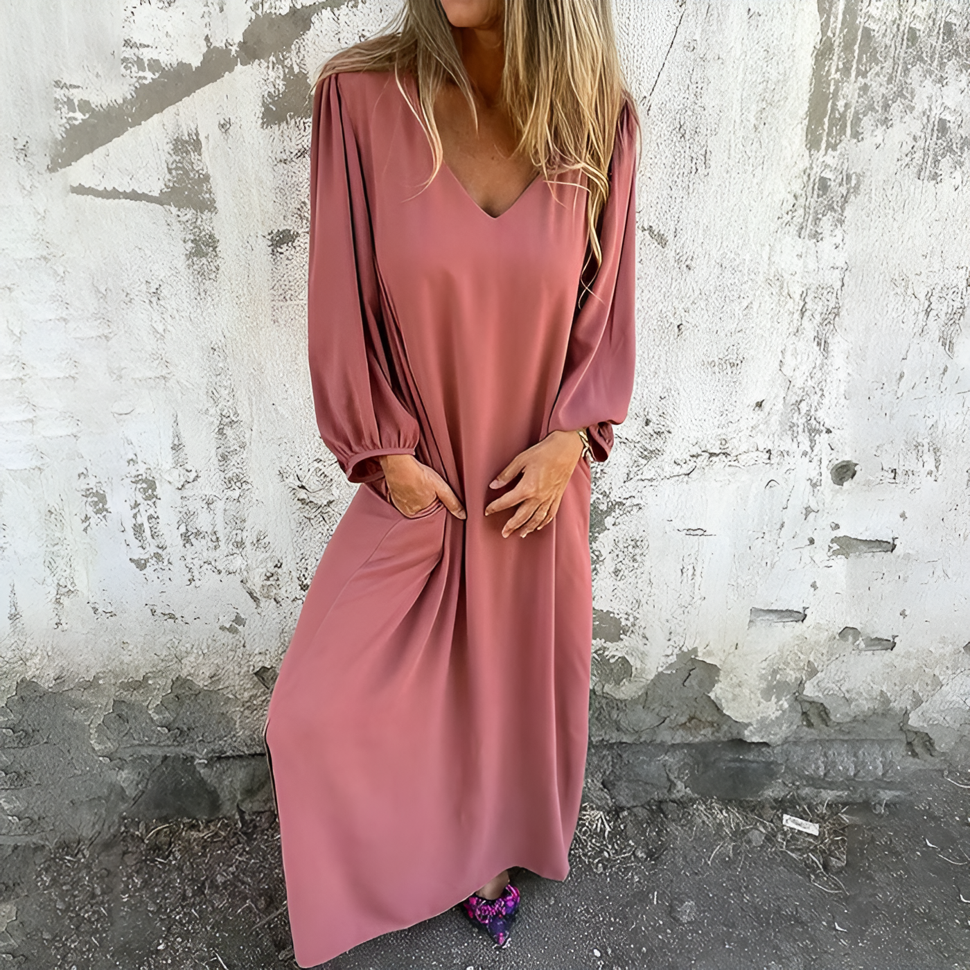 Wendy – Bohemian Maxi Dress with Pockets